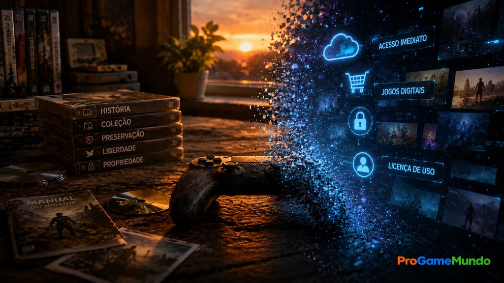 Controle se fragmentando entre jogos físicos e licença digital.