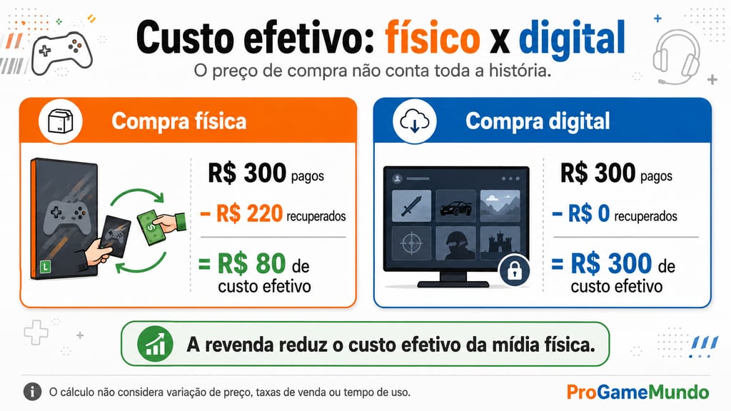 Compra física custa R$ 80 após revenda; digital permanece em R$ 300.
