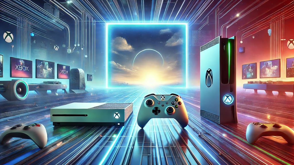 a video game console with a video game controller and two controllers
