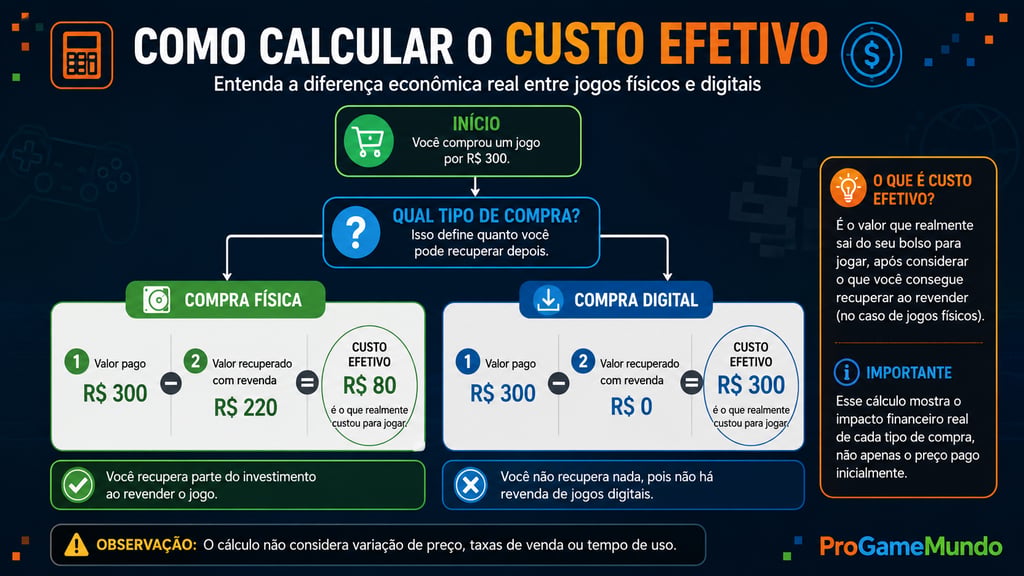 Fluxograma calcula custo físico de R$ 80 e digital de R$ 300.