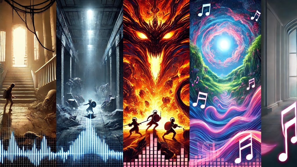 Representando a interação da trilha sonora com o gameplay em diferentes gêneros de jogos: terror.
