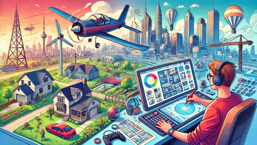 piloto, um projeto de casa em uma interface digital, e um bairro de simulação de vida