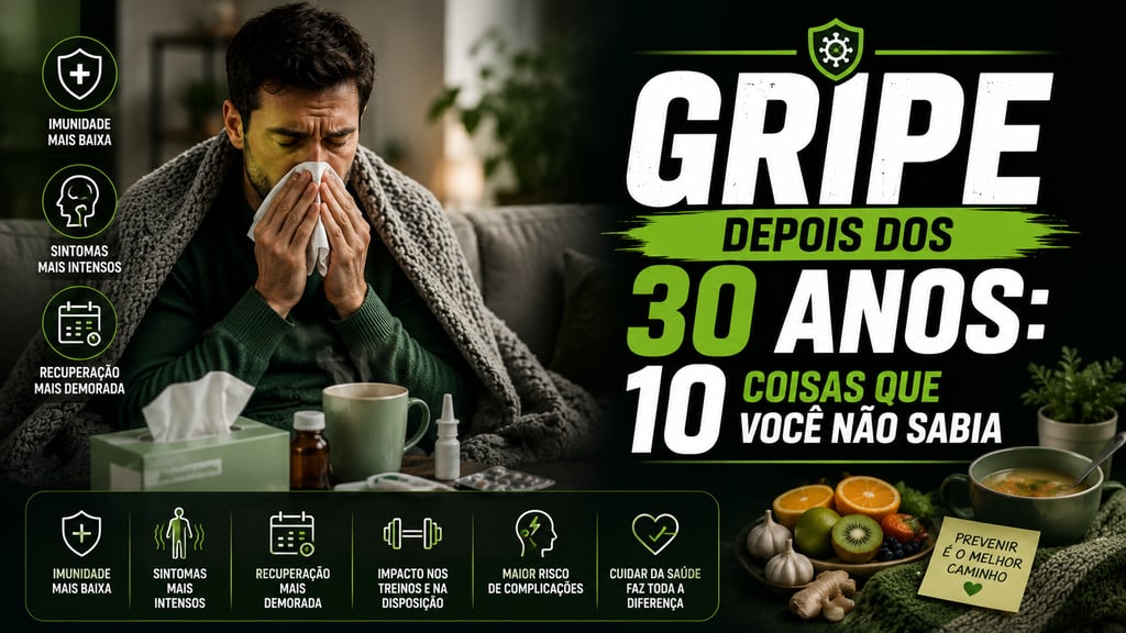 Gripe depois dos 30 anos: sintomas, prevenção e cuidados.