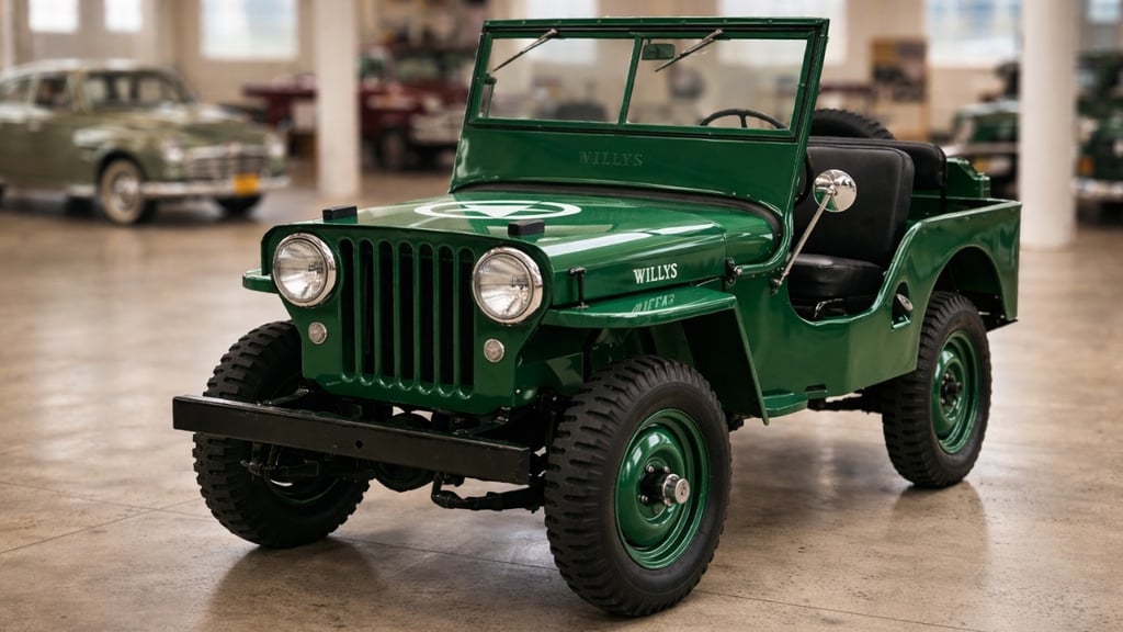 Jeep Willys antigo restaurado que pode custar até 150 mil reais no Brasil