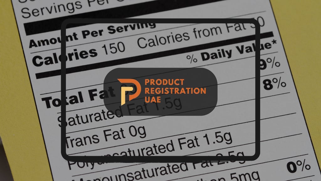 Product Registration UAE Logo with Mastering Label in background