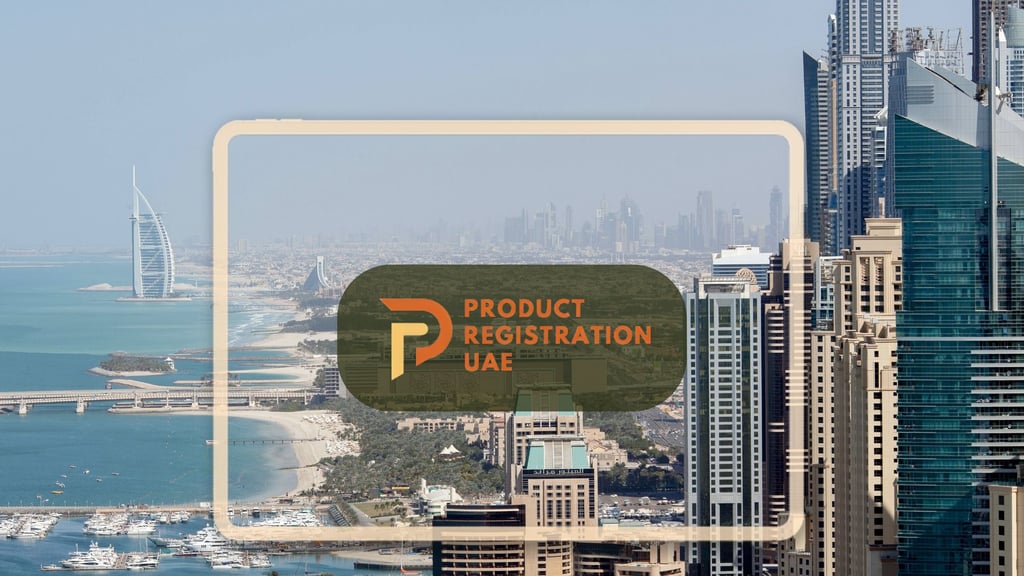 Product Registration UAE Logo with dubai background 