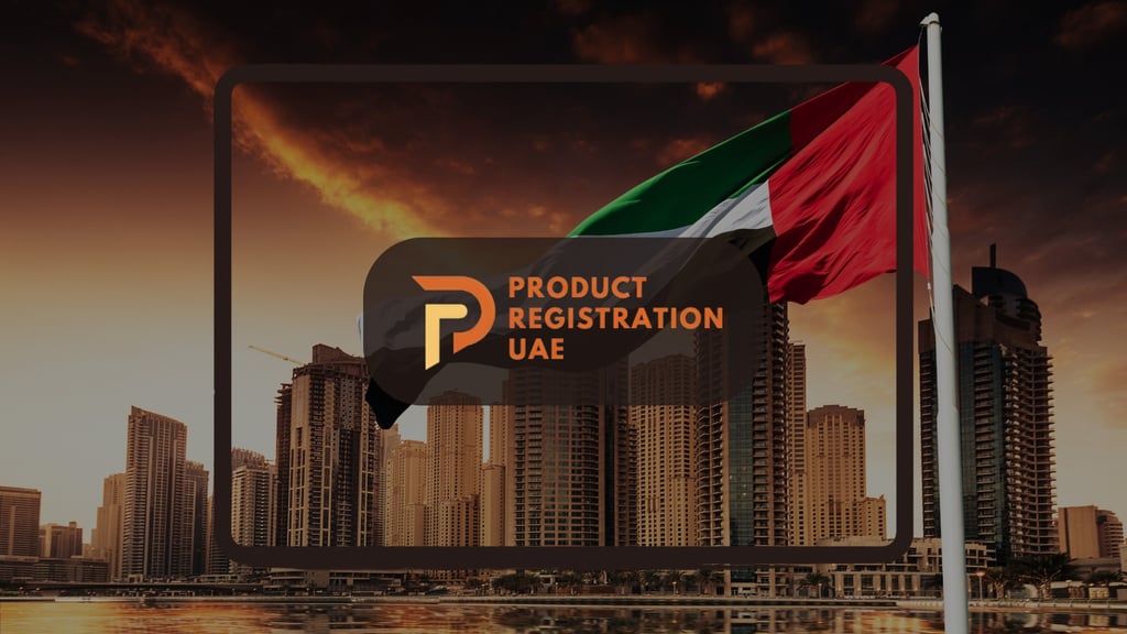 UAE flag waving against Dubai Marina skyline at sunset, symbolizing horizon scanning services UAE