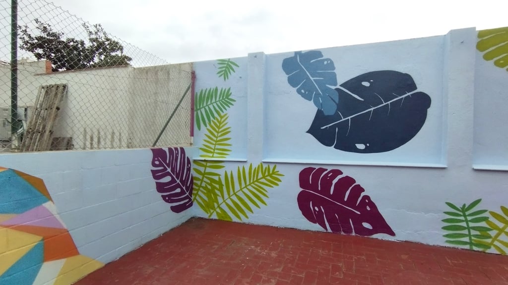 mural plantas naturaleza escuela minúdic