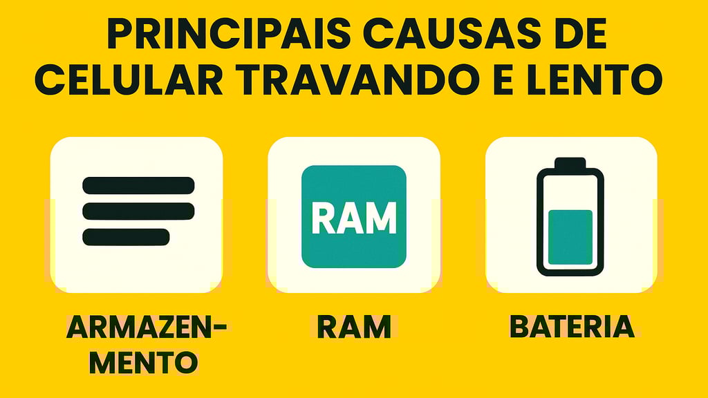 desenho de bateria, ram e armazenamento 