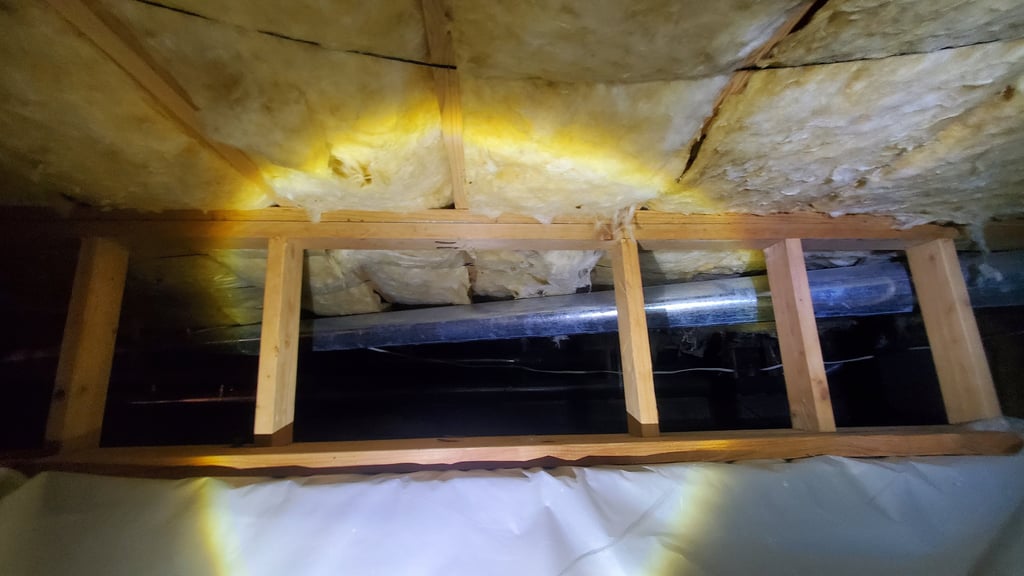 A framing support member got knocked got and never put back.