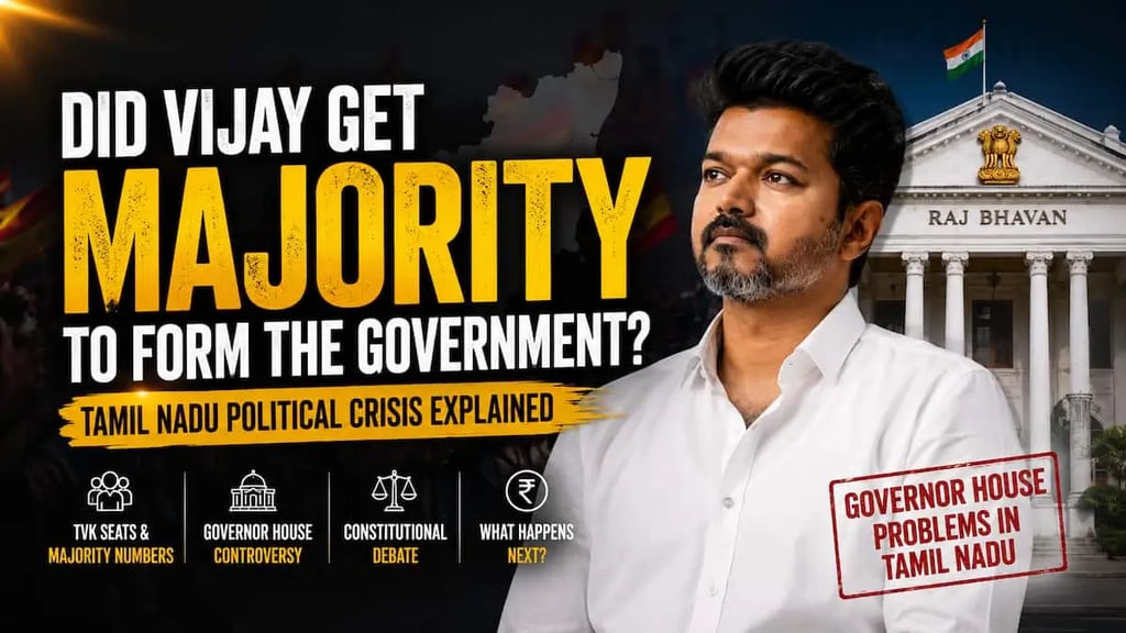 Vijay Tamil Nadu government majority controversy with Raj Bhavan