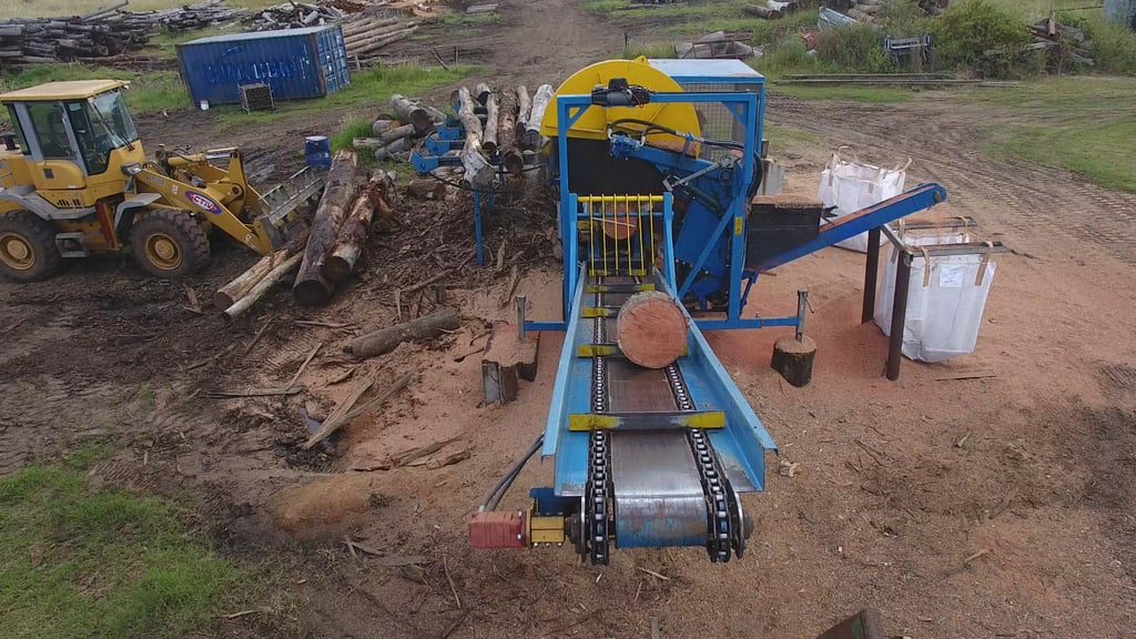 Saw elevator moving wood