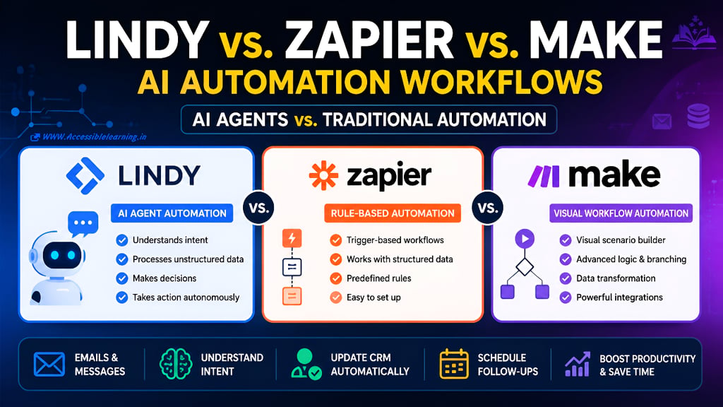AI Automation Workflows Compared: Lindy, Zapier, and Make Breakdown