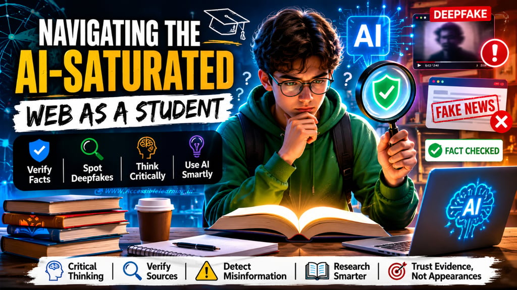 Navigating the AI-Saturated Web as a Student: How to Verify Facts, Spot Deepfakes, and Research Smar