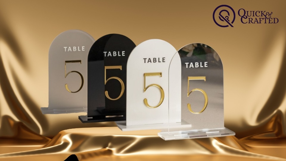 Acrylic Table number Table 5