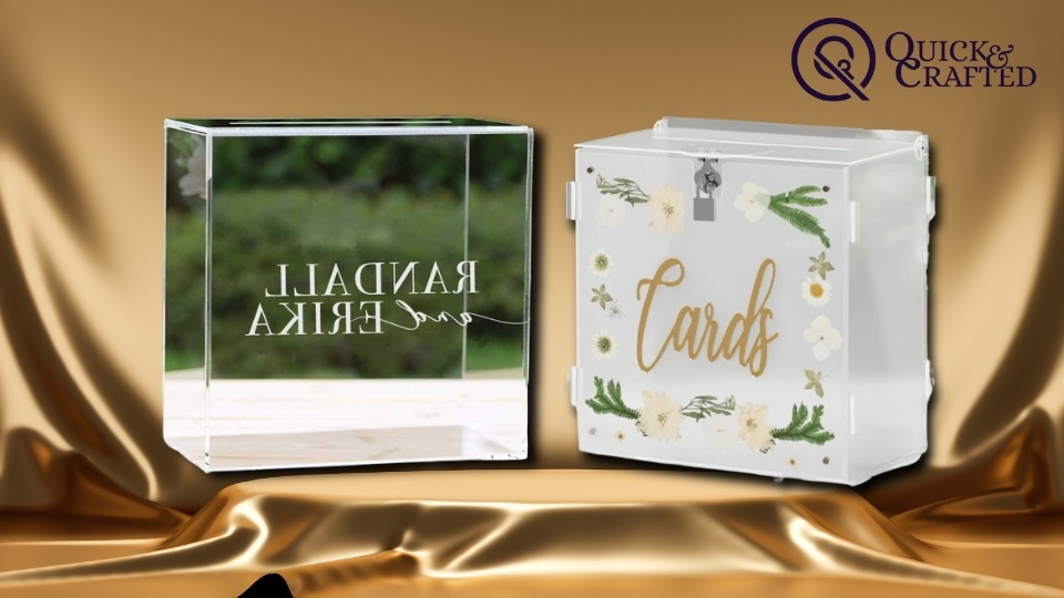 Clear and frosted Acrylic wedding box