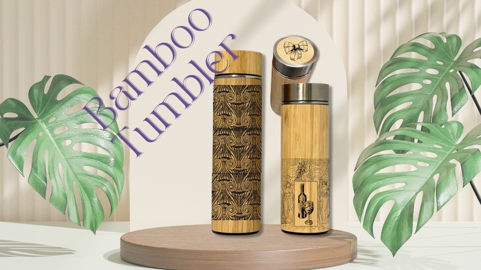 Bamboo tumbler with custom engraving