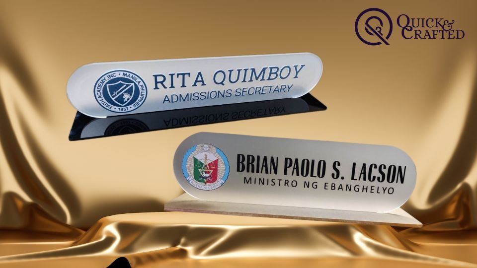 Acrylic Desk name plate