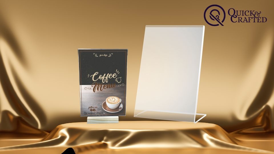 Acrylic display toppers L type and T type