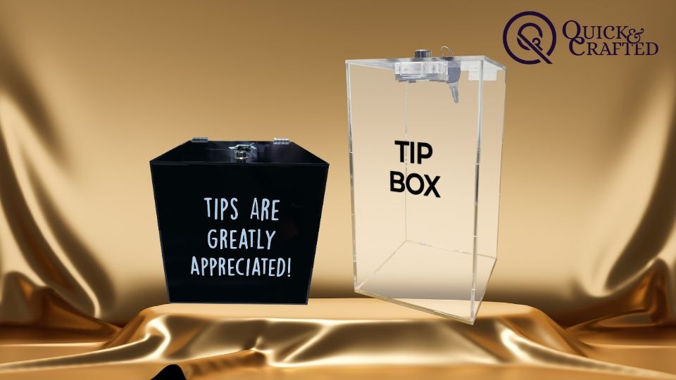 Acrylic Tip box clear and black