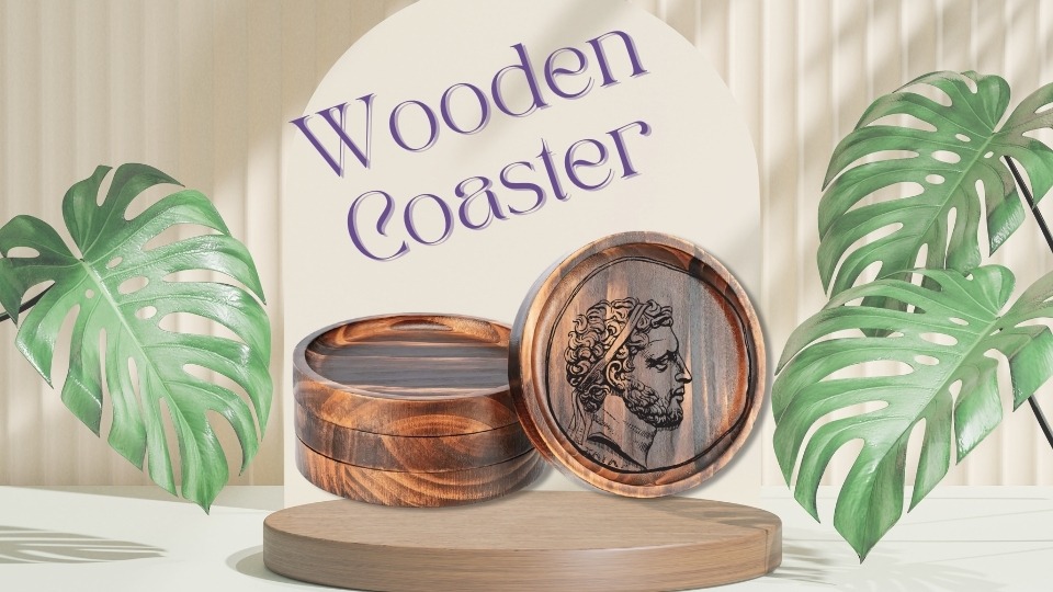custom engraved wooden coaster