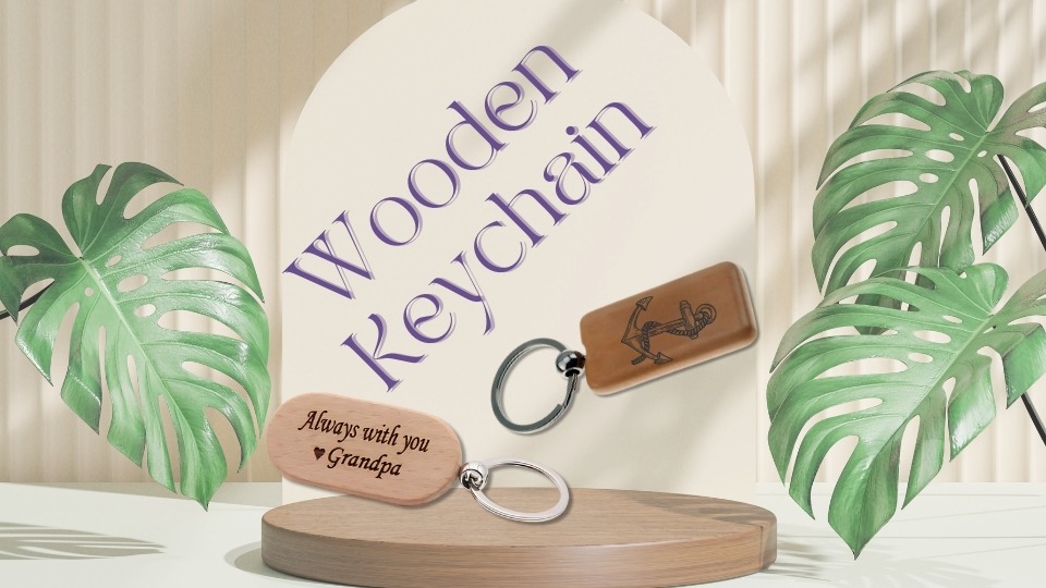 Wooden keychain