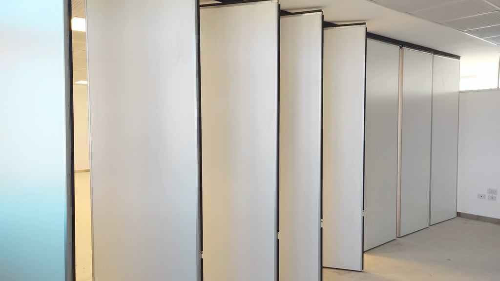 sistema de paneles moviles semi cerrados simples