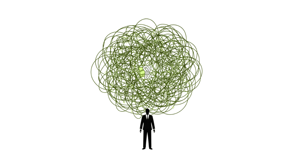 "Enchevêtrement massif jaune-vert – la complexité est construite, non accidentelle"