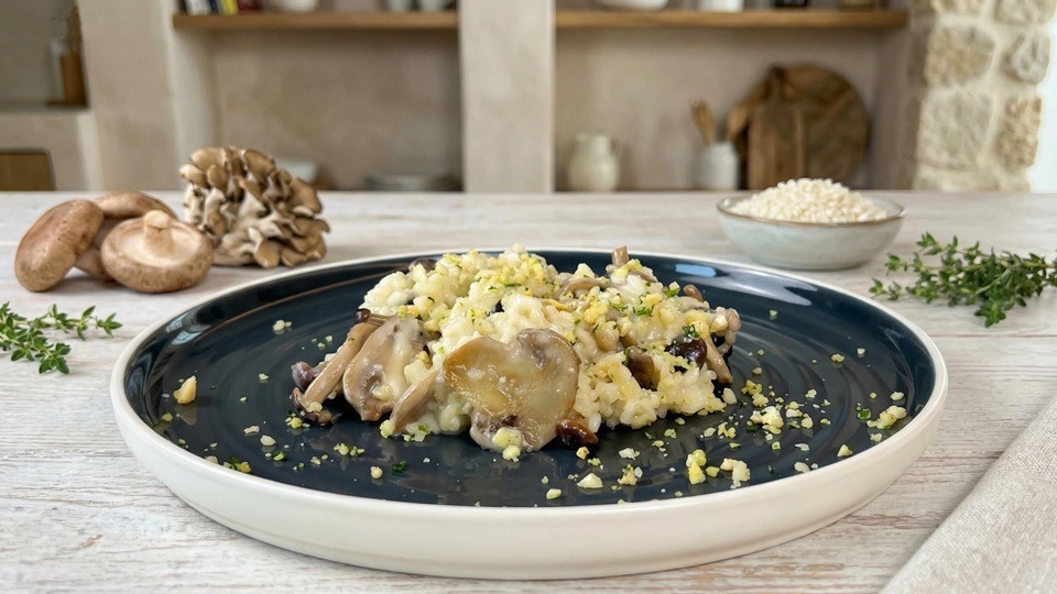 Vegan mushroom risotto recipe