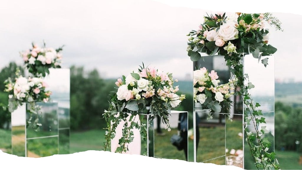 Modern wedding floral decor and ceremony styling for an outdoor event in Bodrum