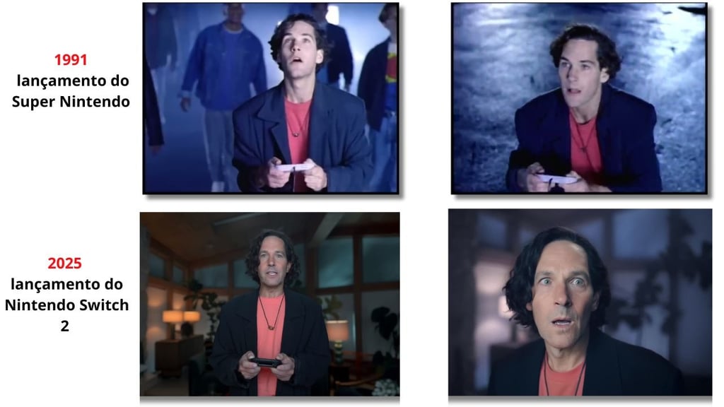 Comercial famoso do Super Nintendo nos Estados Unidos 1991 com ator Paul Rudd