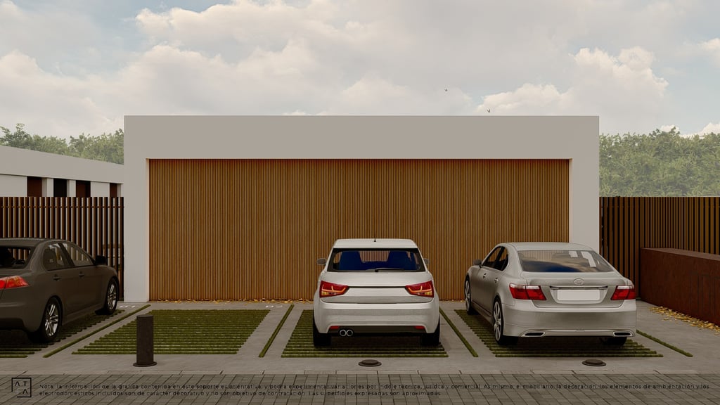two cars parked in front of a building