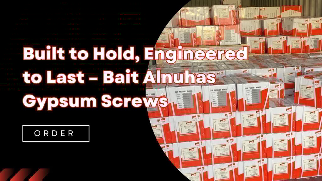 High-quality gypsum screws for drywall installation in UAE