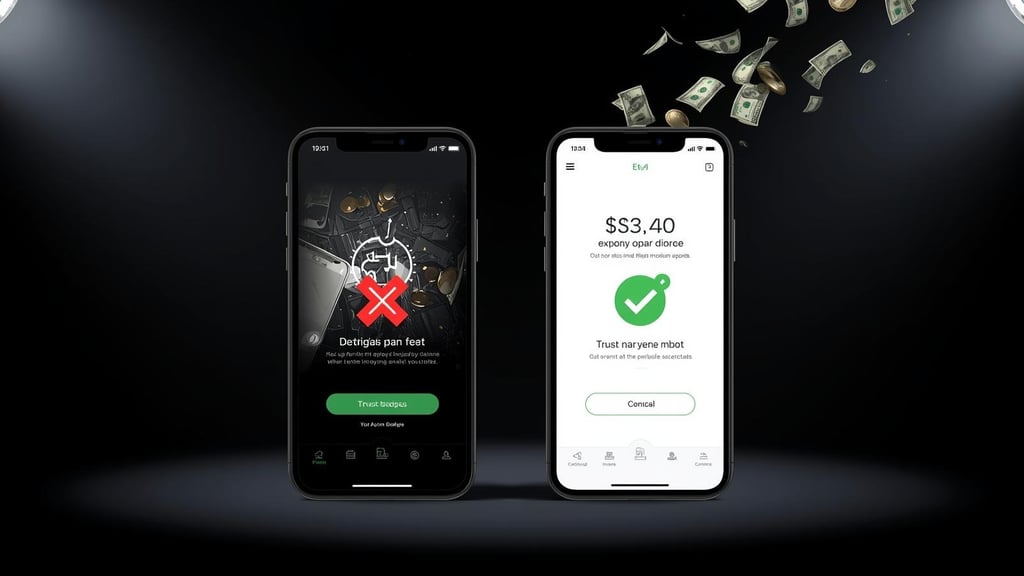 Mobile comparison showing poor theme versus conversion-optimized design