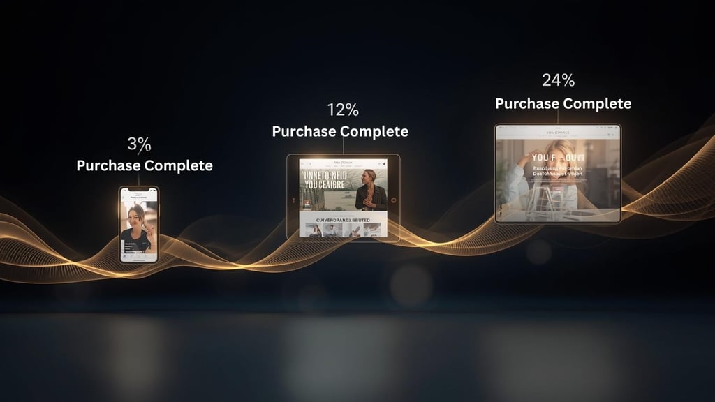 Complete sales funnel from ad to landing page to conversion