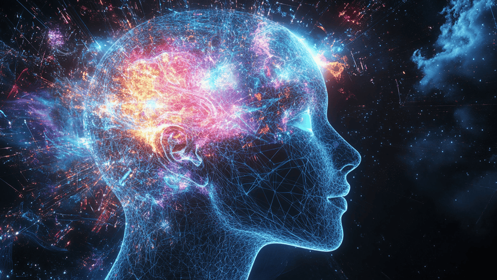 a person with a brain map of a brain