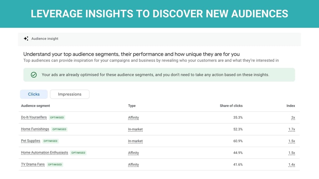google ads display campaign audience insights