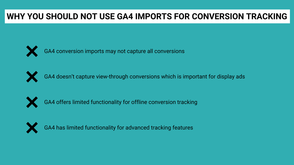 google ads conversion tracking advantages over ga4