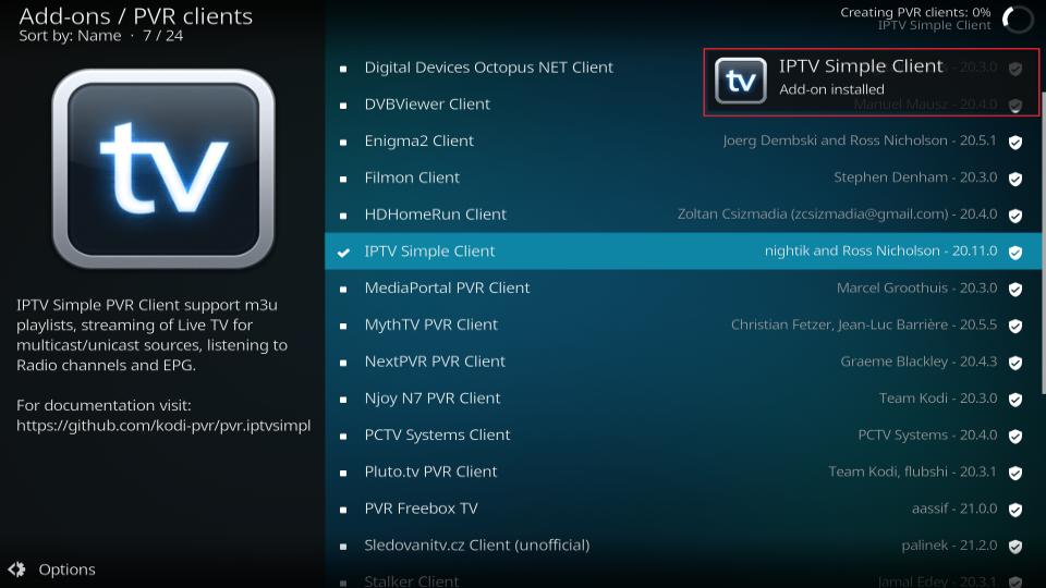 kodi pvr c simple client