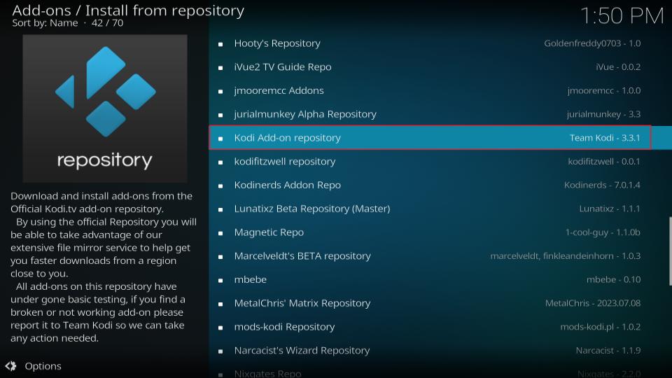 kodi repository