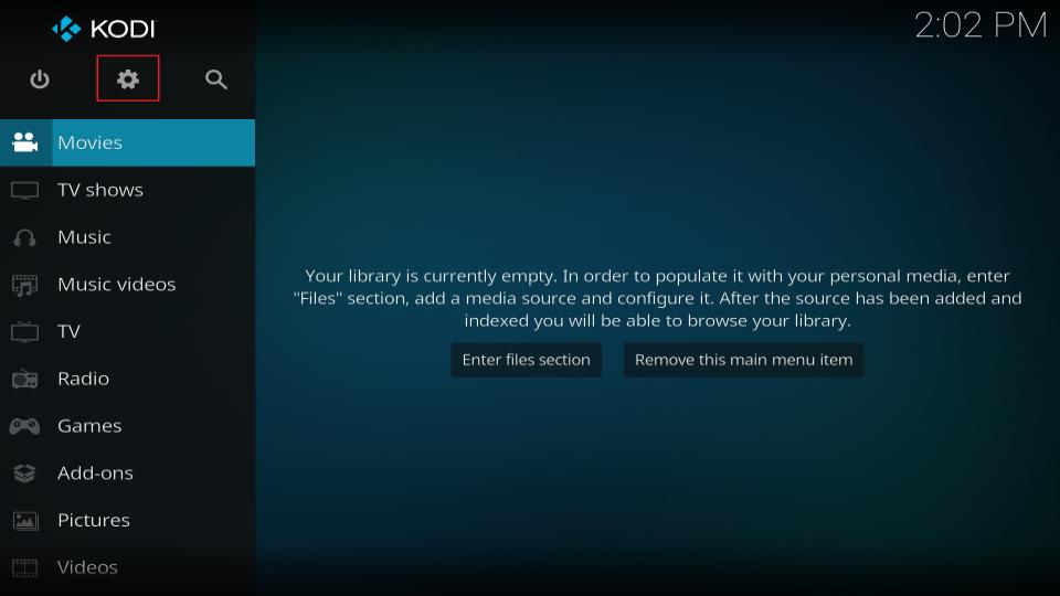 kodi pvr client menu