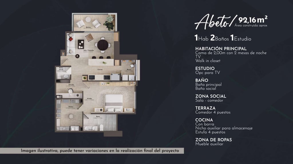 Arvore, Tipología de apartamento Abeto en Pereira