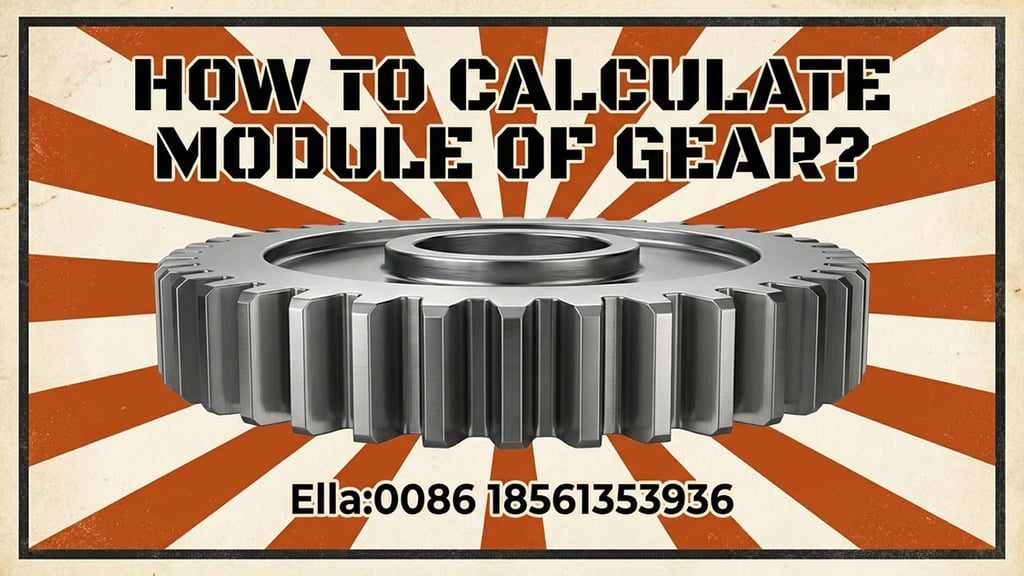 Gear module calculation diagram showing tooth dimensions and formula