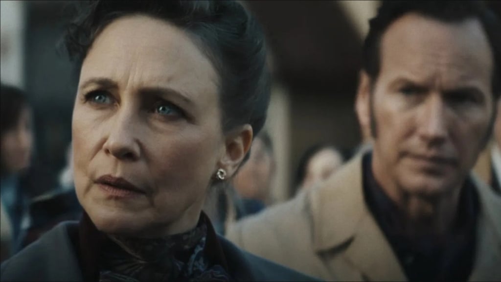 Vera Farmiga e Patrick Wilson em cena dramática do filme "Invocação do Mal".