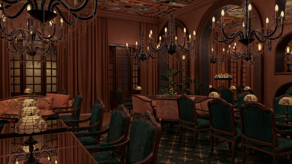 Luxury restaurant seating interior Dubai UAE