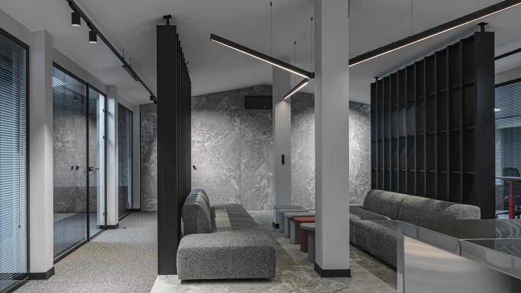 Modern office interior for the logistics company Vitlaima in Tauragė