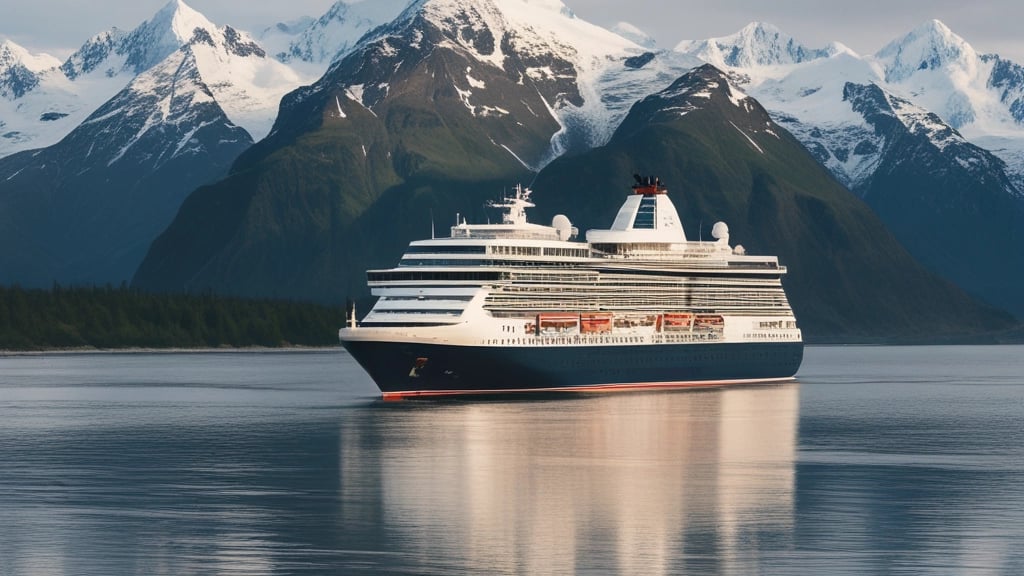a large cruise ship docked