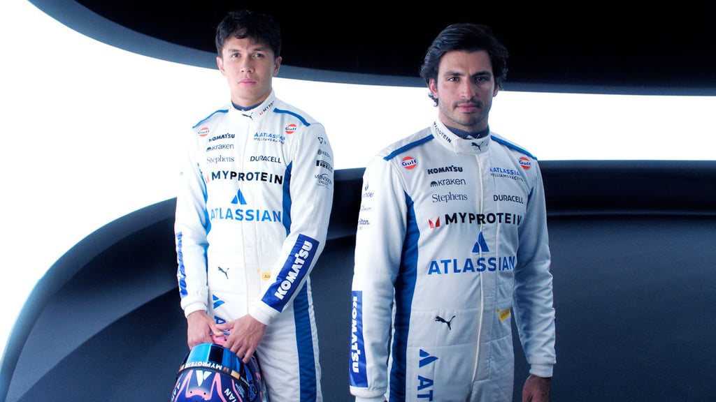 Alexas Albonas Carlosas Sainzas Williams Formulė-1 Atlassian