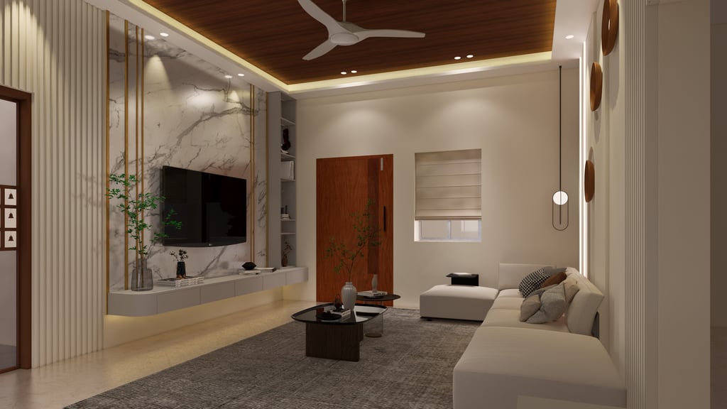Eco-friendly home design in India with natural lighting and rainwater harvesting systems.