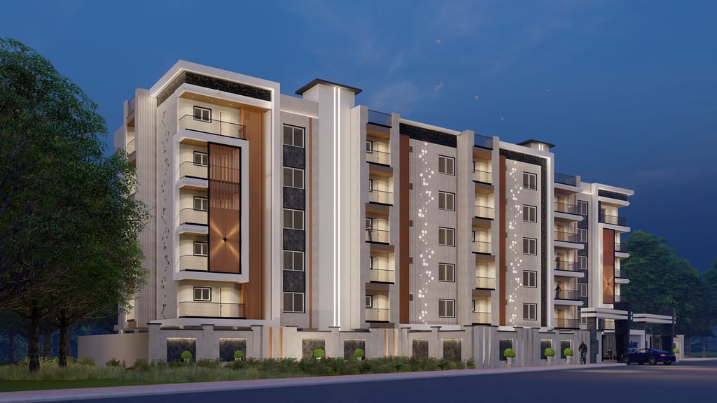 Eco-friendly home design in India with natural lighting and rainwater harvesting systems.